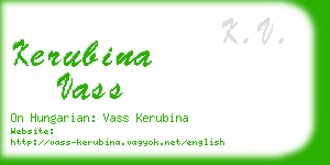 kerubina vass business card